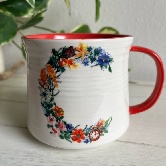Nathalie Lete for Anthropologie Bouquet Monogram Letter “C” Mug Coffee Tea - Picture 2 of 6
